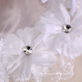 Satin bowknot decoration white flower lace bridal party wedding flower girl basket